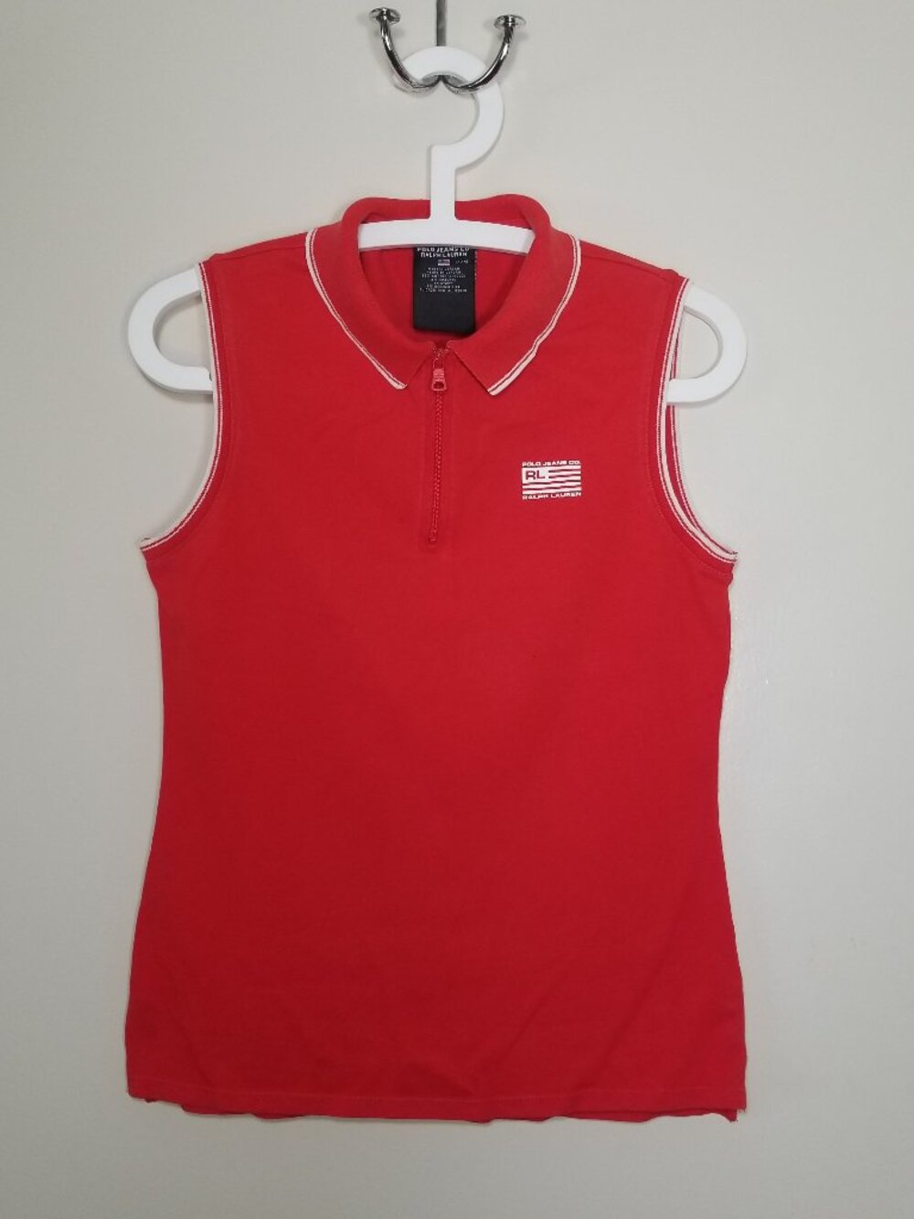 Vintage sleeveless top - Ralph Lauren Polo Red Size: Medium